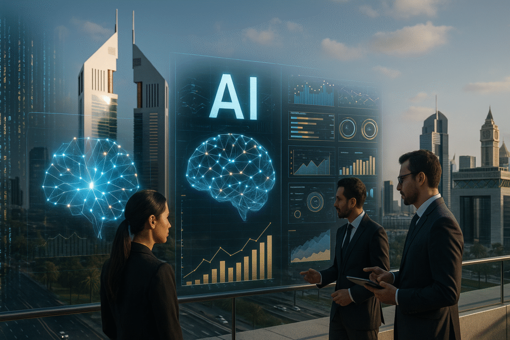 UAE artificial intelligence adoption 2025 in Dubai business sector,اعتماد الذكاء الاصطناعي في الإمارات 2025